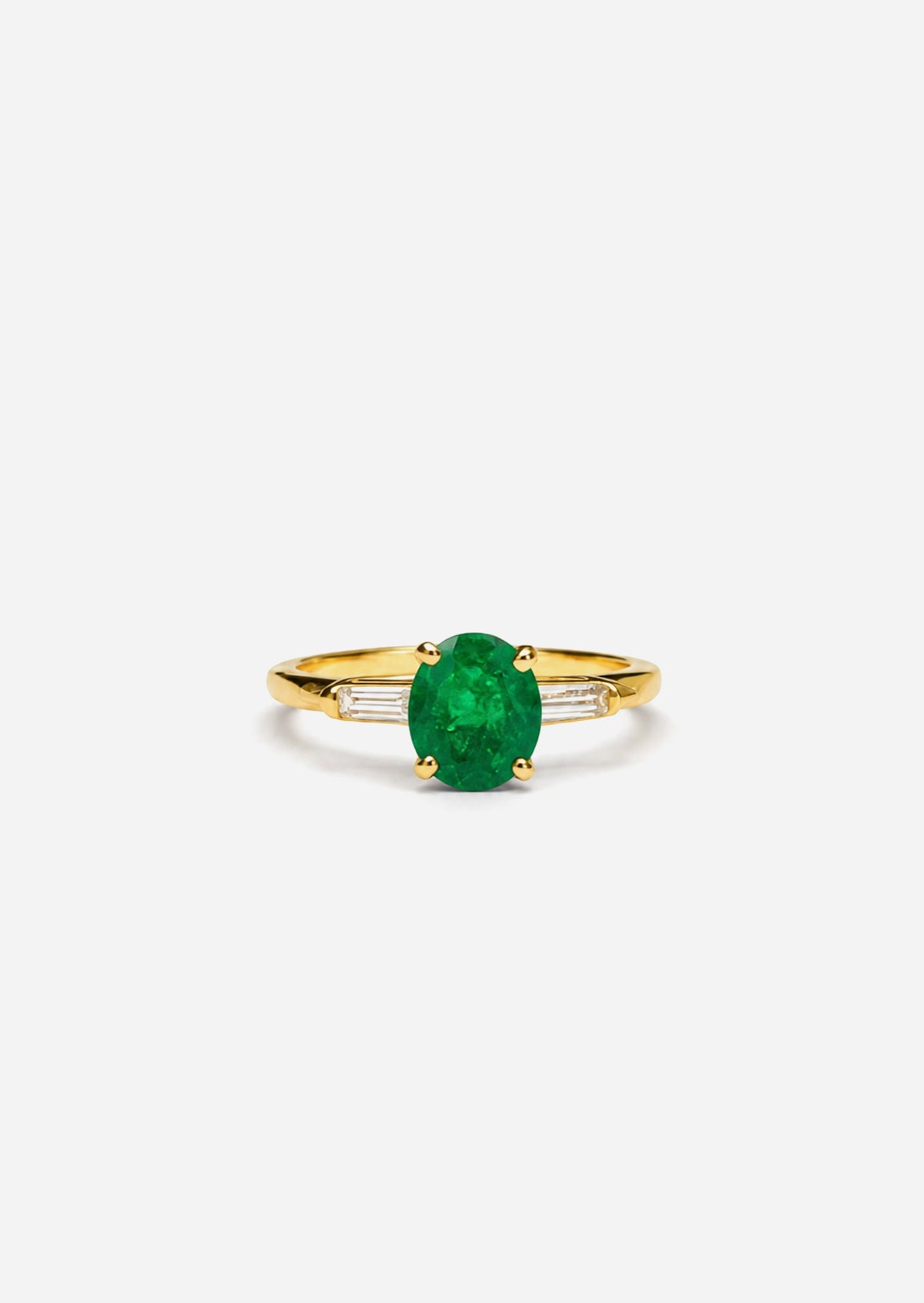 Emerald Solitaire Ring
