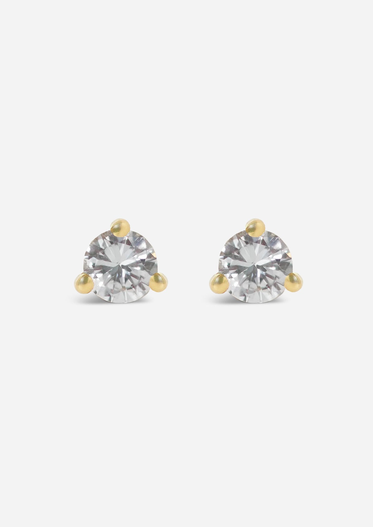 1.5mm Round Diamond Threaded Flat Back Earring | Single