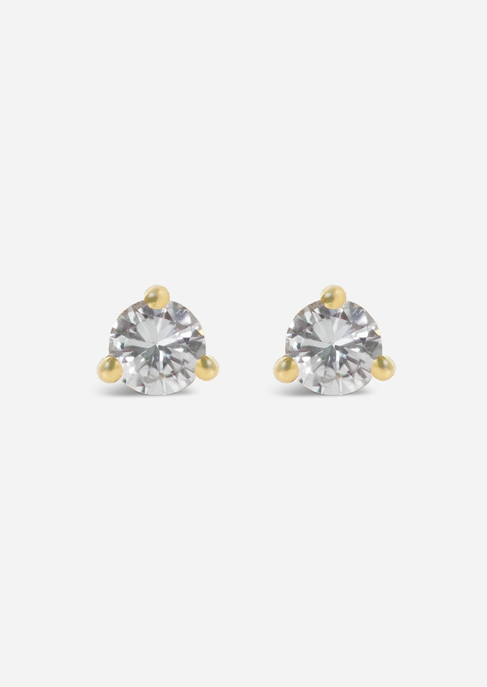 1.5mm Round Diamond Threaded Flat Back Earring | Single