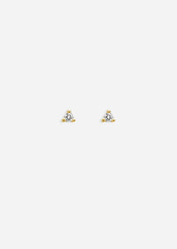 1.5mm Round Diamond Threaded Flat Back Earring | Single