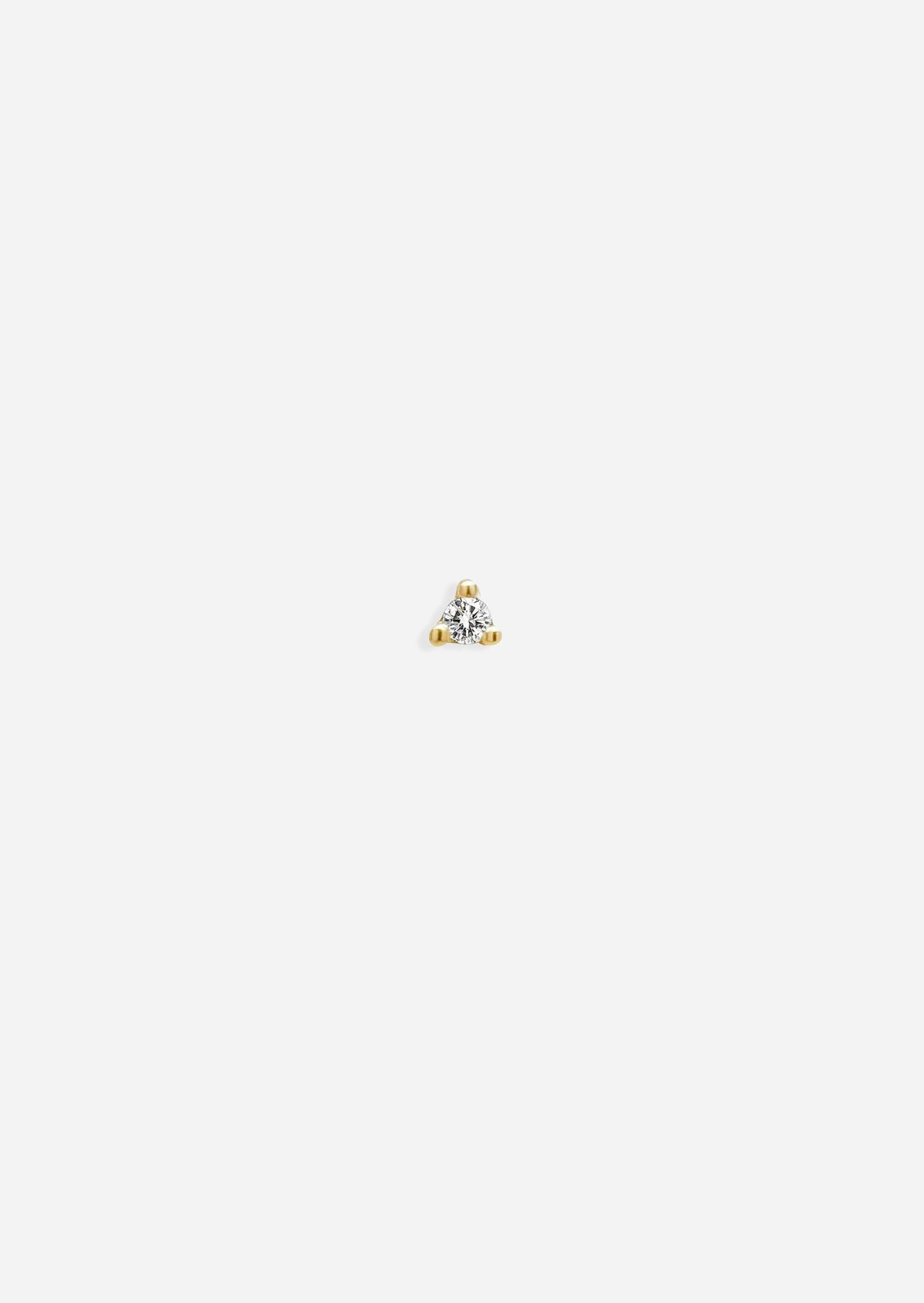1.5mm Round Diamond Threaded Flat Back Earring | Single