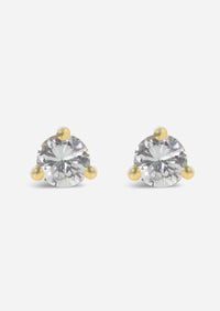 2mm Diamond Threaded Flat Back Earring | Single