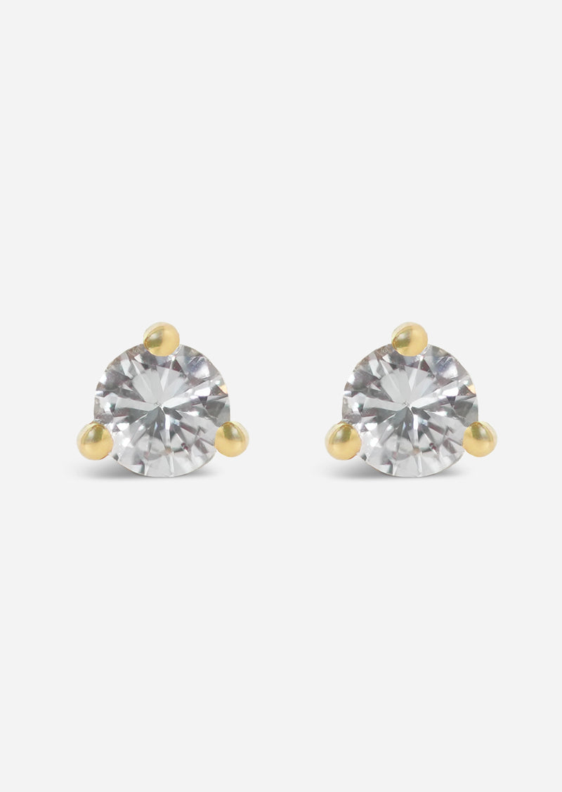 2mm Diamond Threaded Flat Back Earring | Single