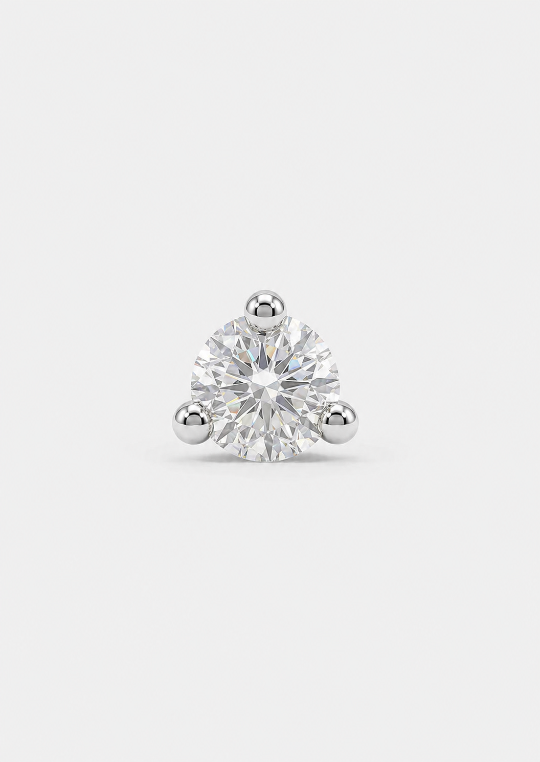 2mm Diamond Threaded Flat Back Earring