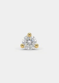 2mm Diamond Threaded Flat Back Earring