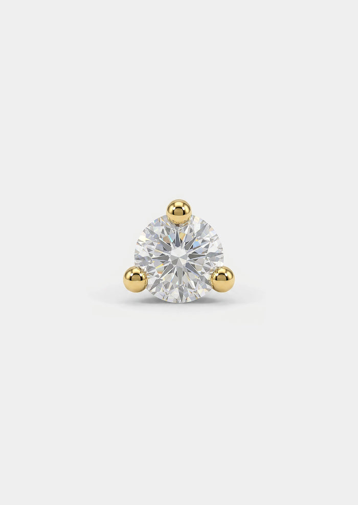 2mm Diamond Threaded Flat Back Earring