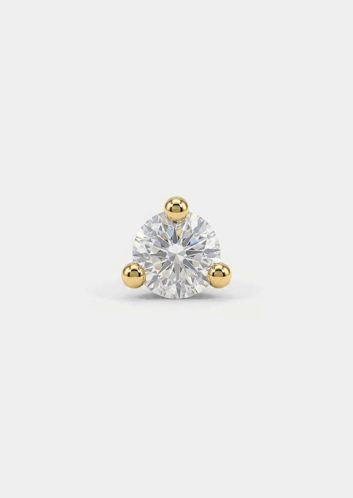 2mm Diamond Threaded Flat Back Earring