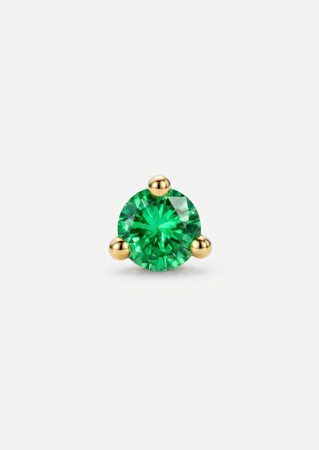2mm Emerald Threaded Flat Back Earring – Porter Lyons
