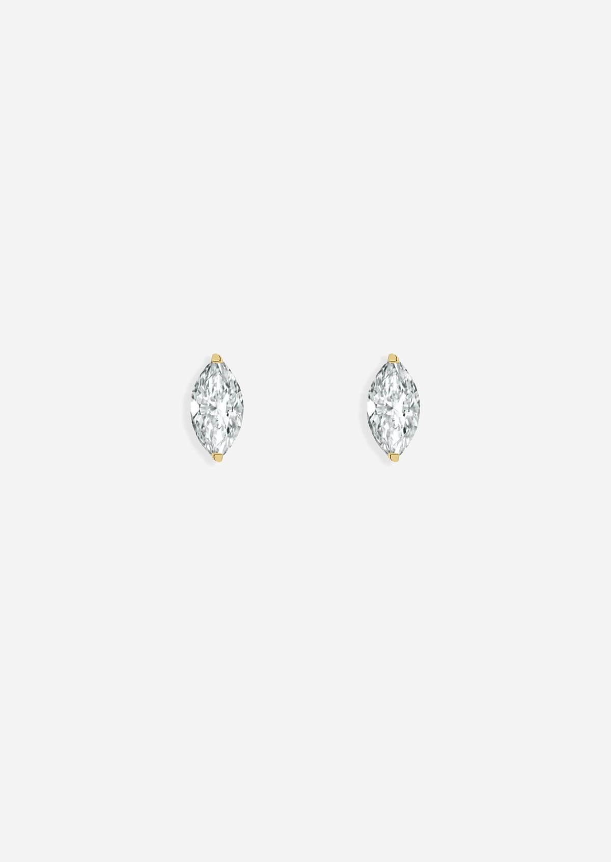 6mm Marquise Diamond Threaded Flat Back Earring | Single