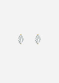 6mm Marquise Diamond Threaded Flat Back Earring | Single