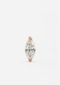6mm Marquise Diamond Threaded Flat Back Earring