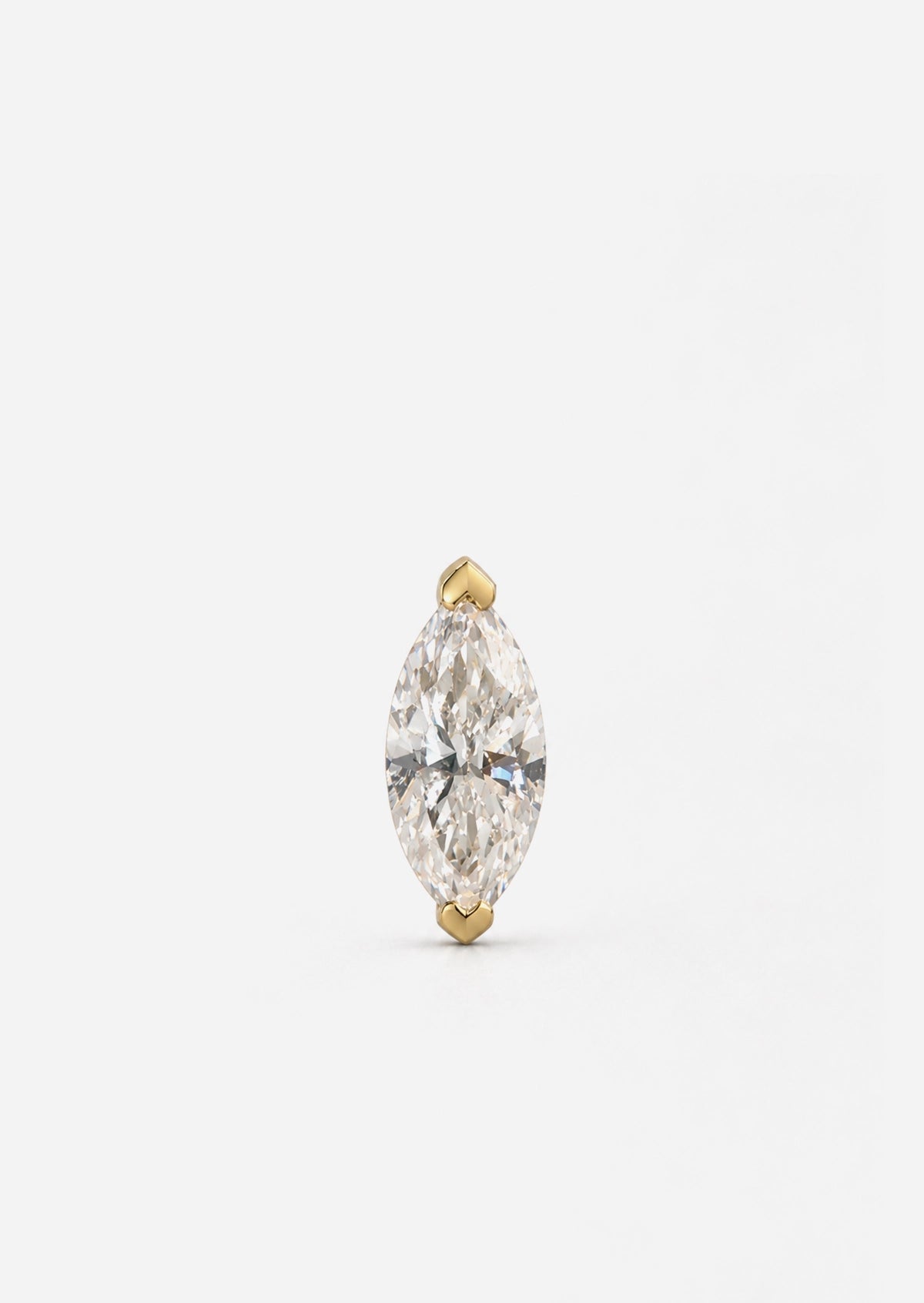 6mm Marquise Diamond Threaded Flat Back Earring