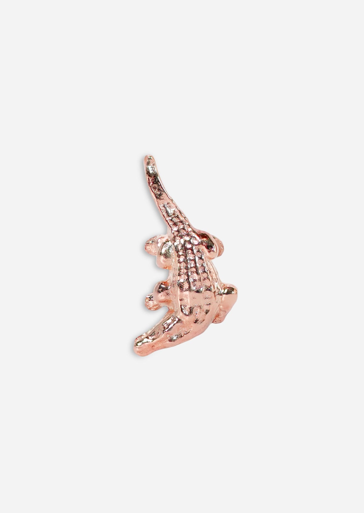 Alligator Threaded Flat Back Earring | Single