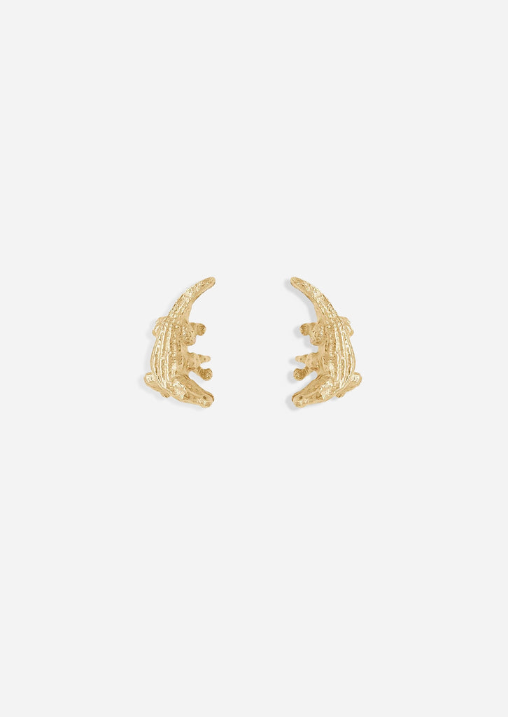 Alligator Threaded Flat Back Earring | Single