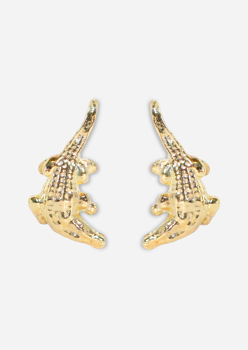 Alligator Threaded Flat Back Earring | Single