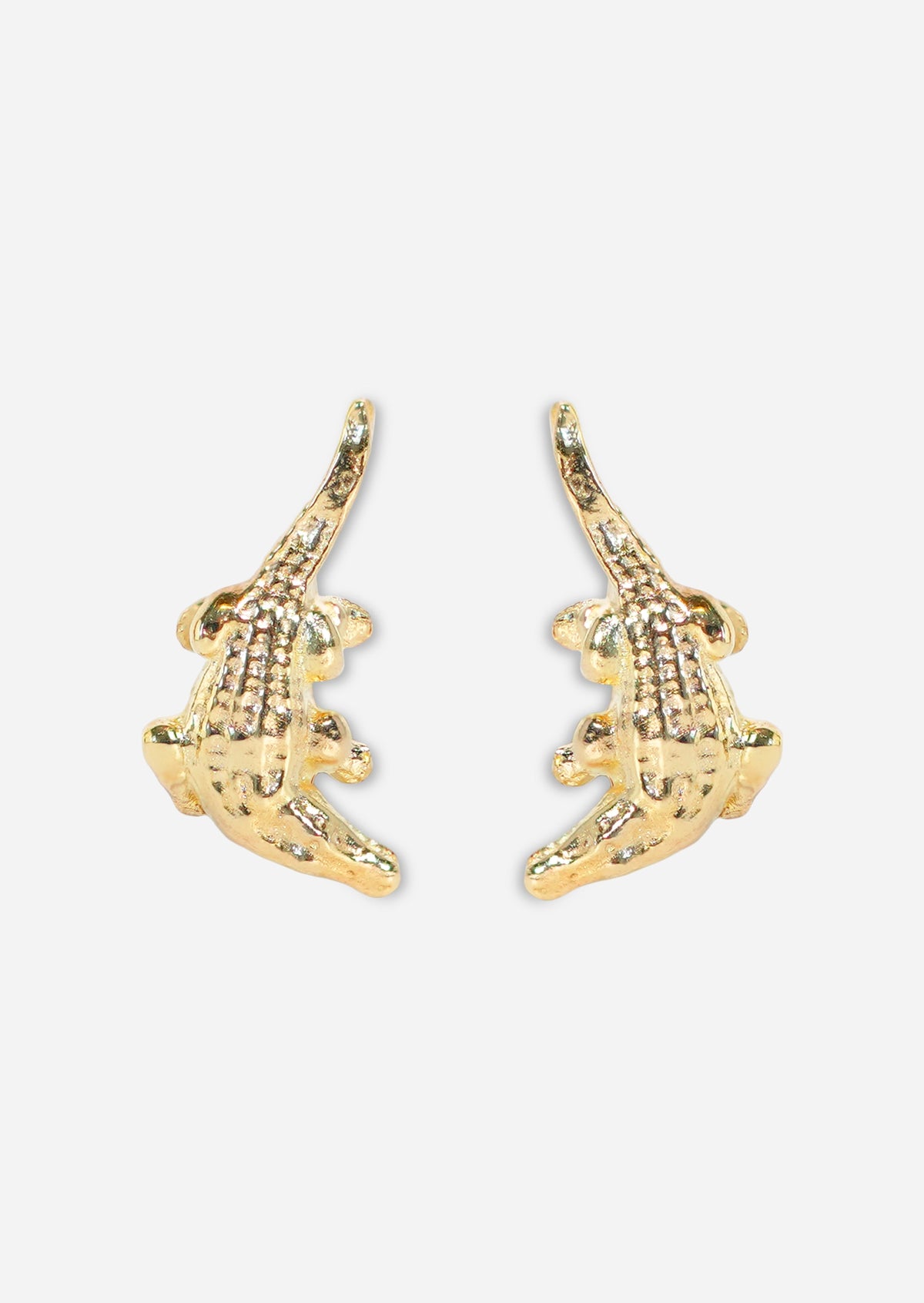 Alligator Threaded Flat Back Earring | Single