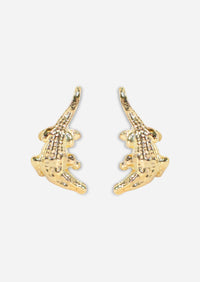 Alligator Threaded Flat Back Earring | Single