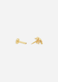 Alligator Threaded Flat Back Earring | Single