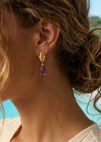 Amethyst Hive Earrings