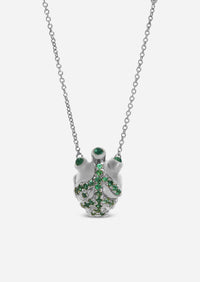 Anatomical Heart Locket - Emerald