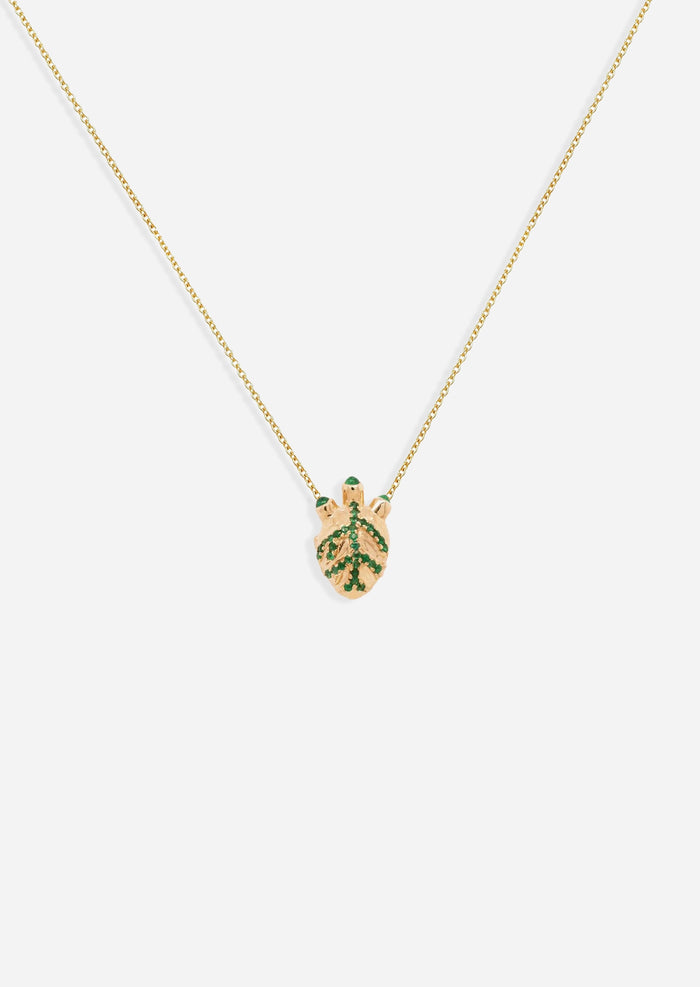 Anatomical Heart Locket - Emerald
