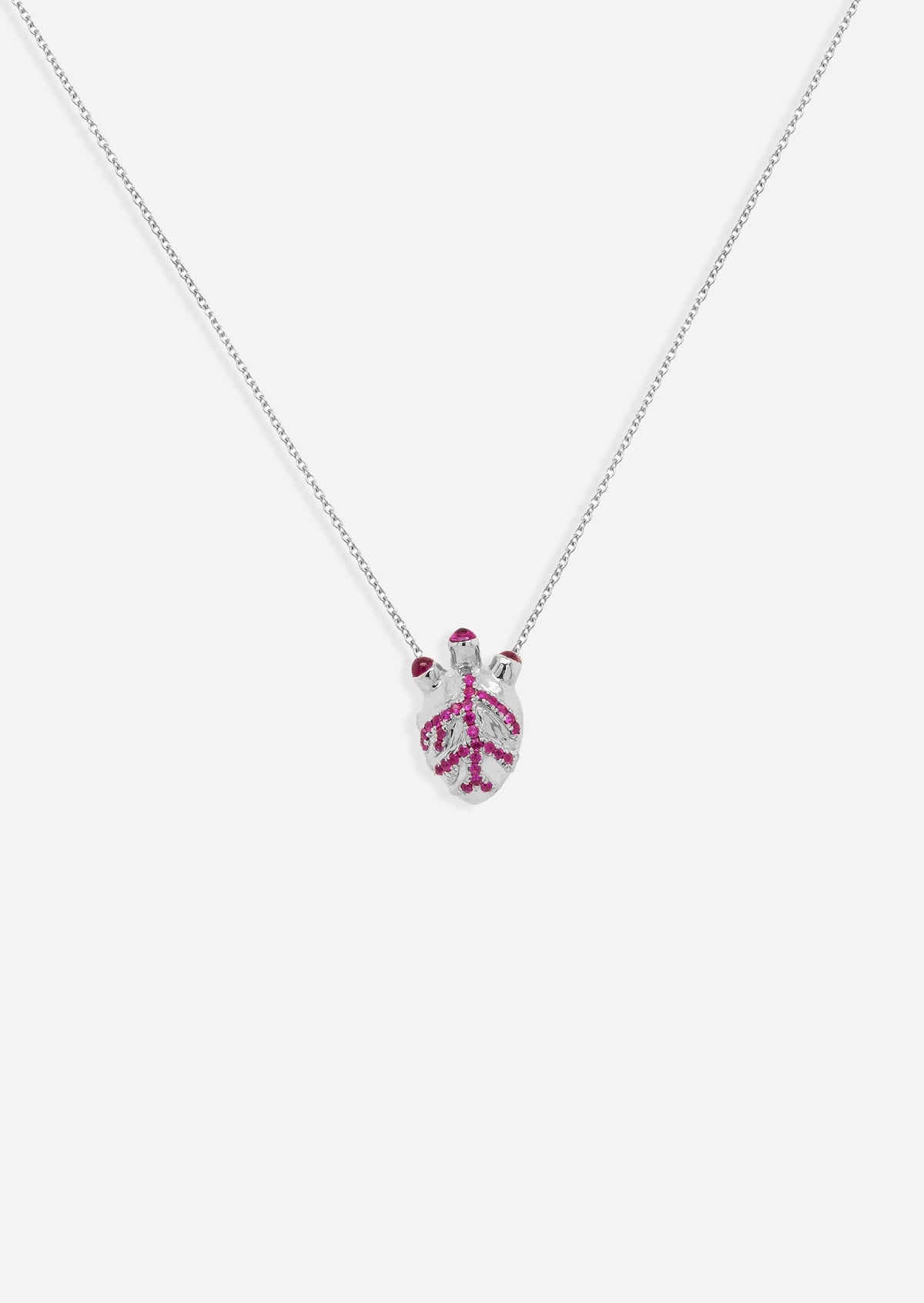 Anatomical Heart Locket - Ruby