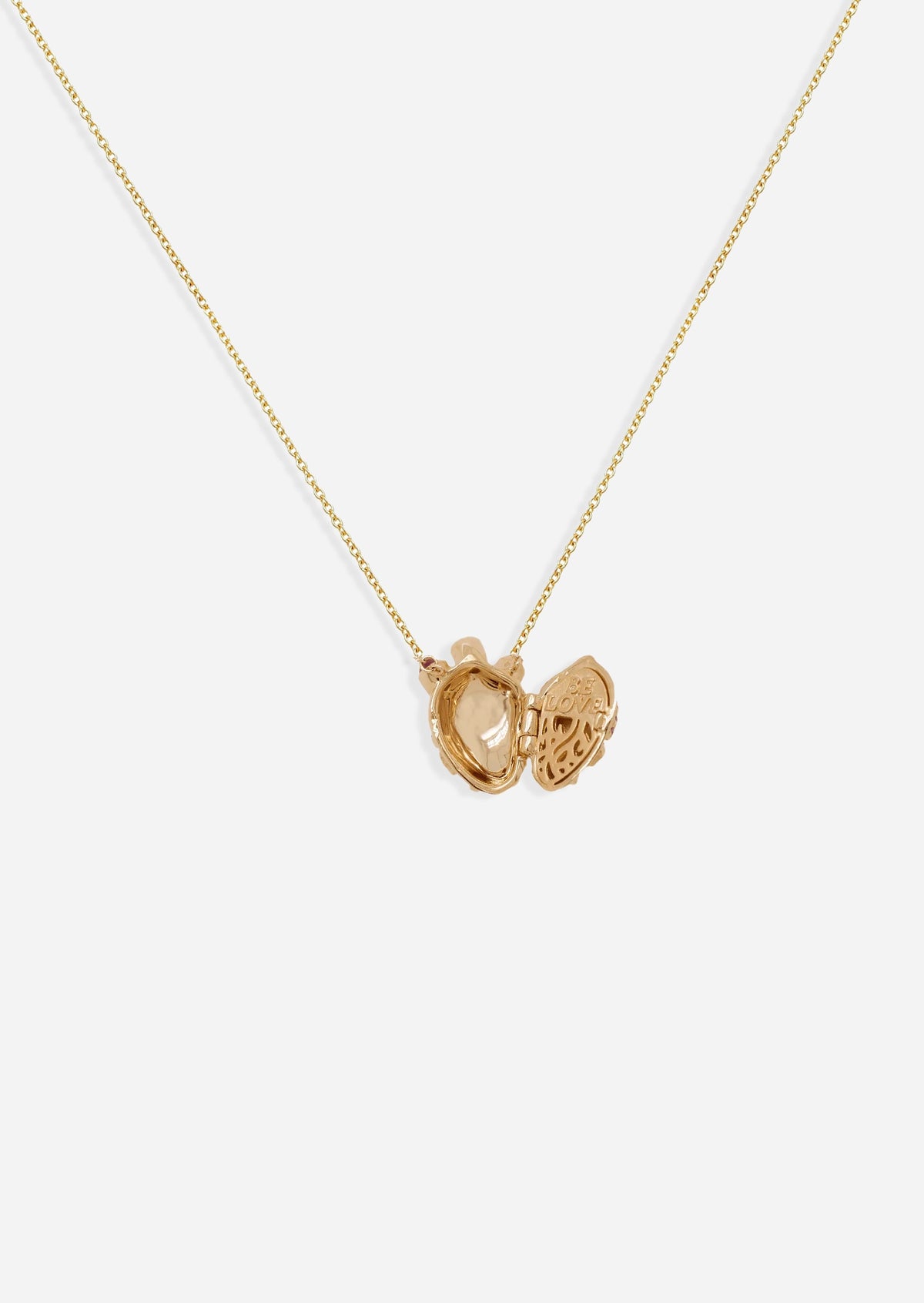 Anatomical Heart Locket - Ruby