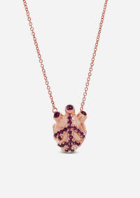 Anatomical Heart Locket - Ruby