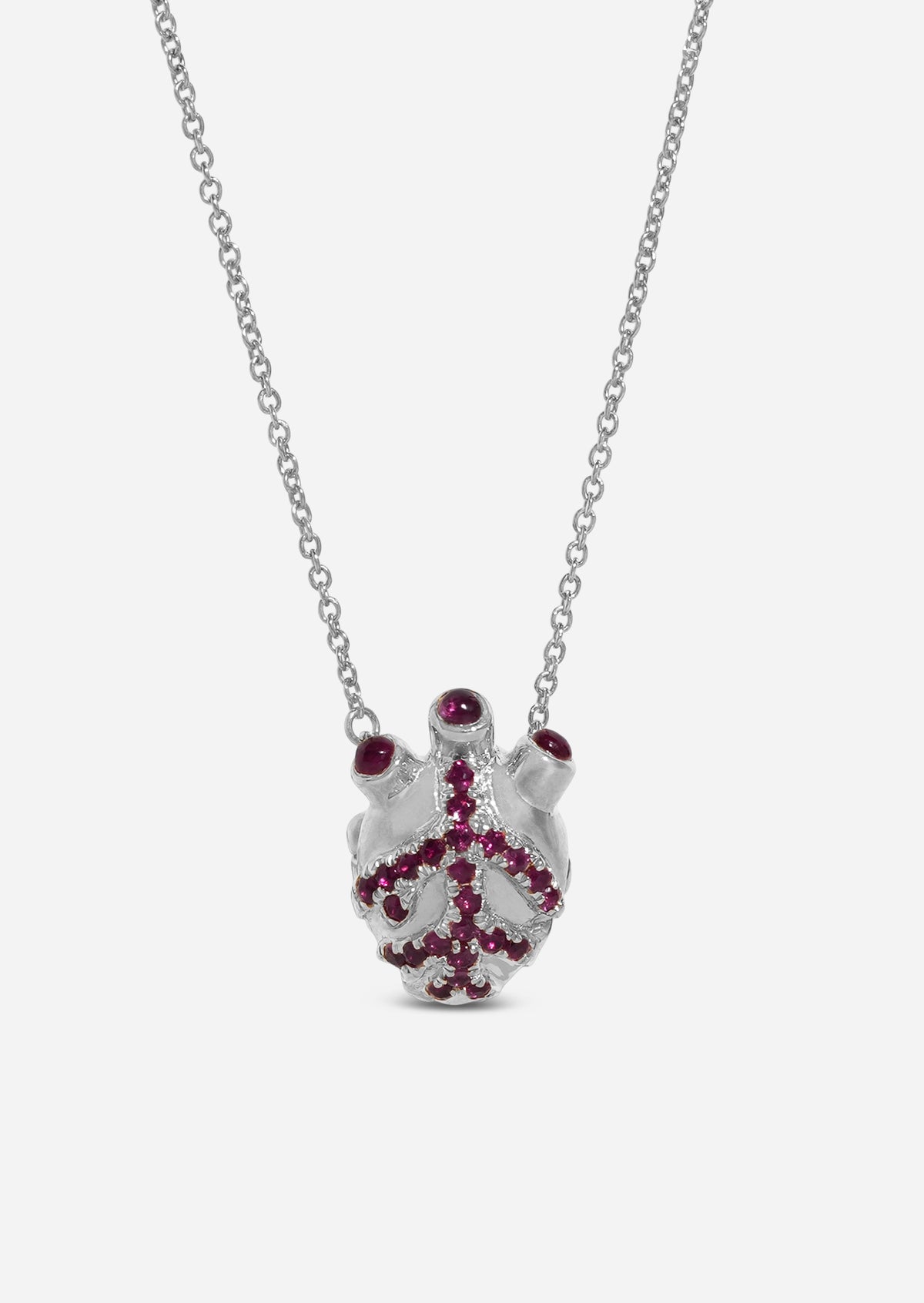 Anatomical Heart Locket - Ruby
