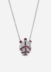 Anatomical Heart Locket - Ruby