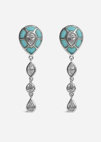 Ankh Inlay Earrings - Diamond