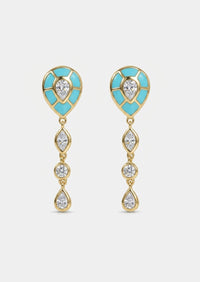 Ankh Inlay Earrings - Diamond