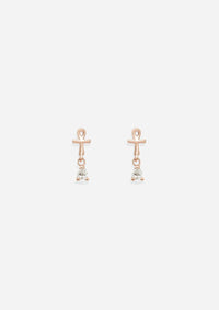 Ankh Drop Threaded Flat Back Earring | Single