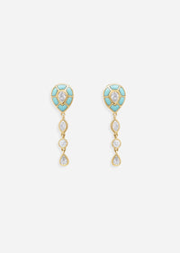Ankh Inlay Earrings - Diamond