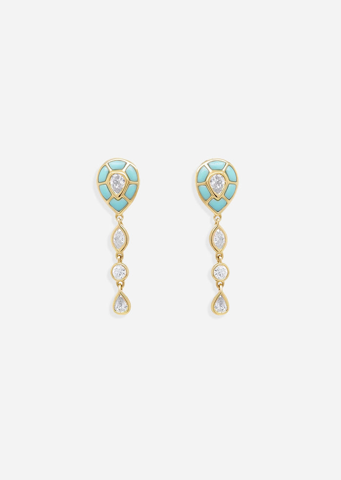 Ankh Inlay Earrings - Diamond