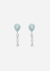 Ankh Inlay Earrings - Diamond