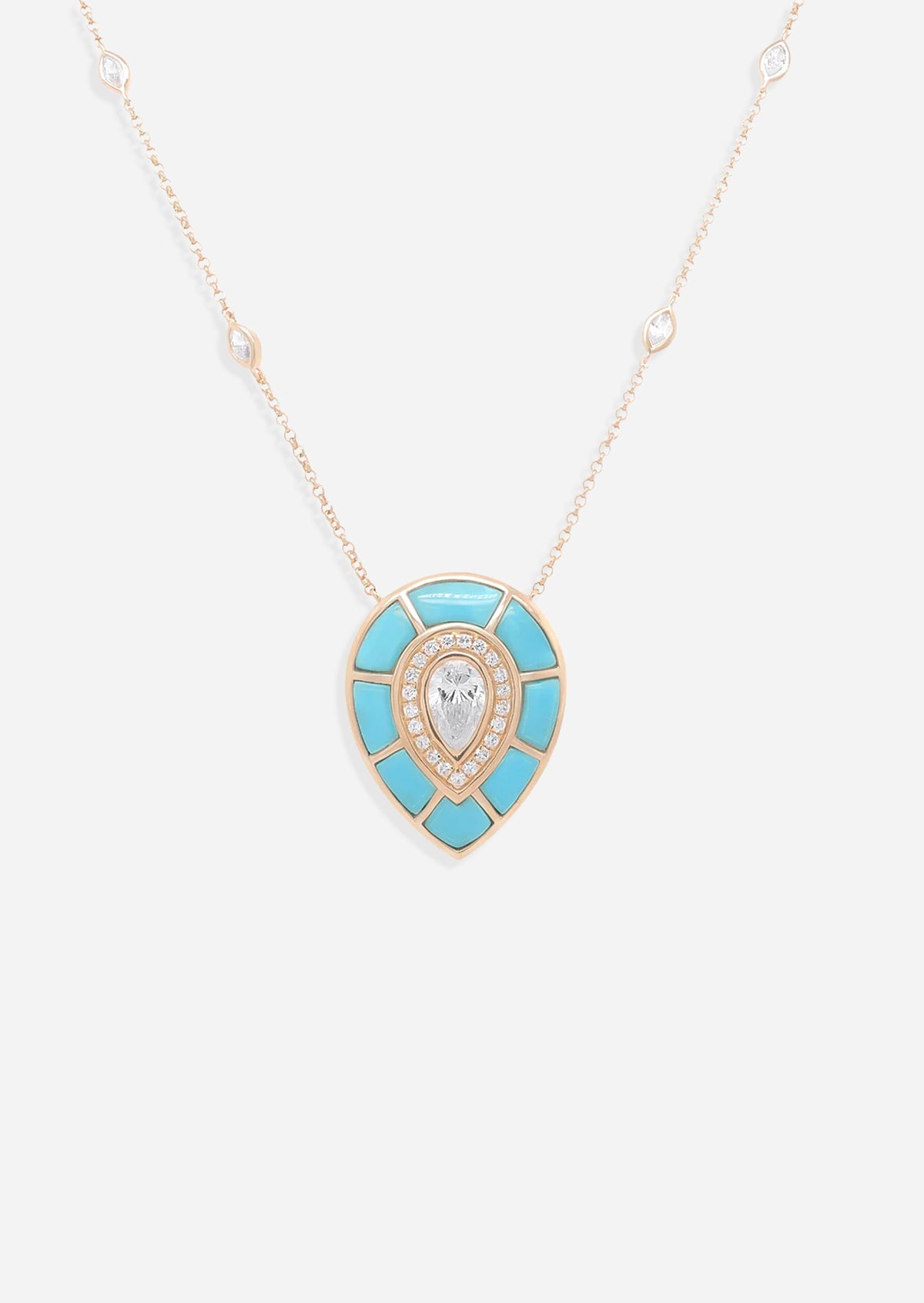 Ankh Inlay Necklace - Diamond