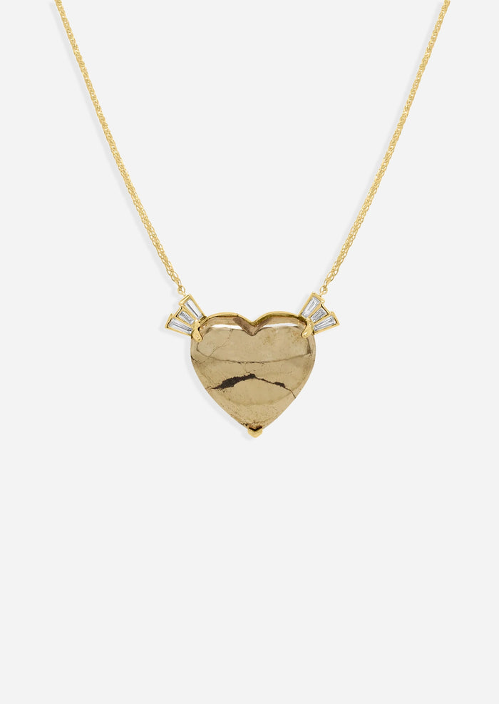 Winged Heart Necklace - Apache Gold