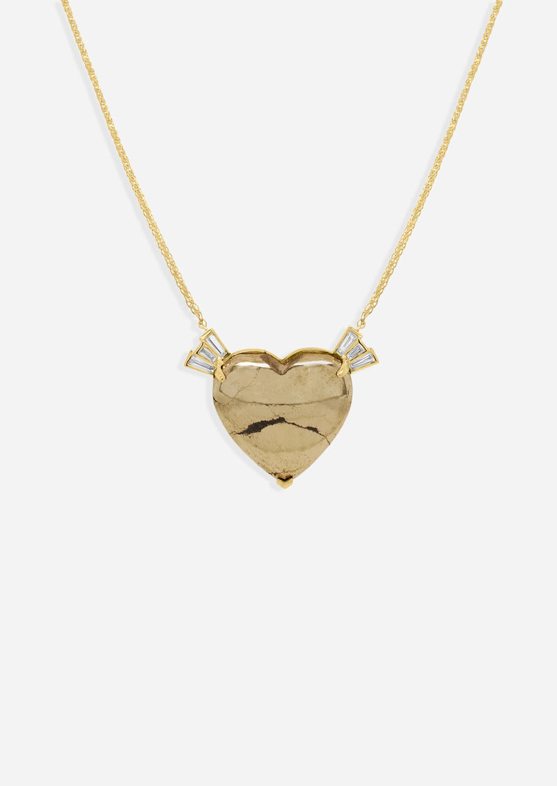 Winged Heart Necklace - Apache Gold
