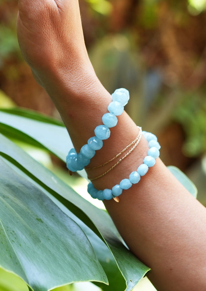 Aquamarine Heishi Bracelet