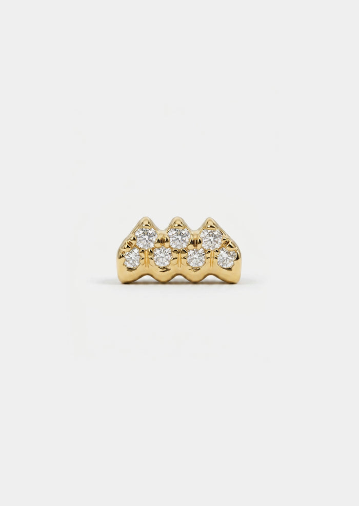 Aquarius Threaded Flat Back Earring
