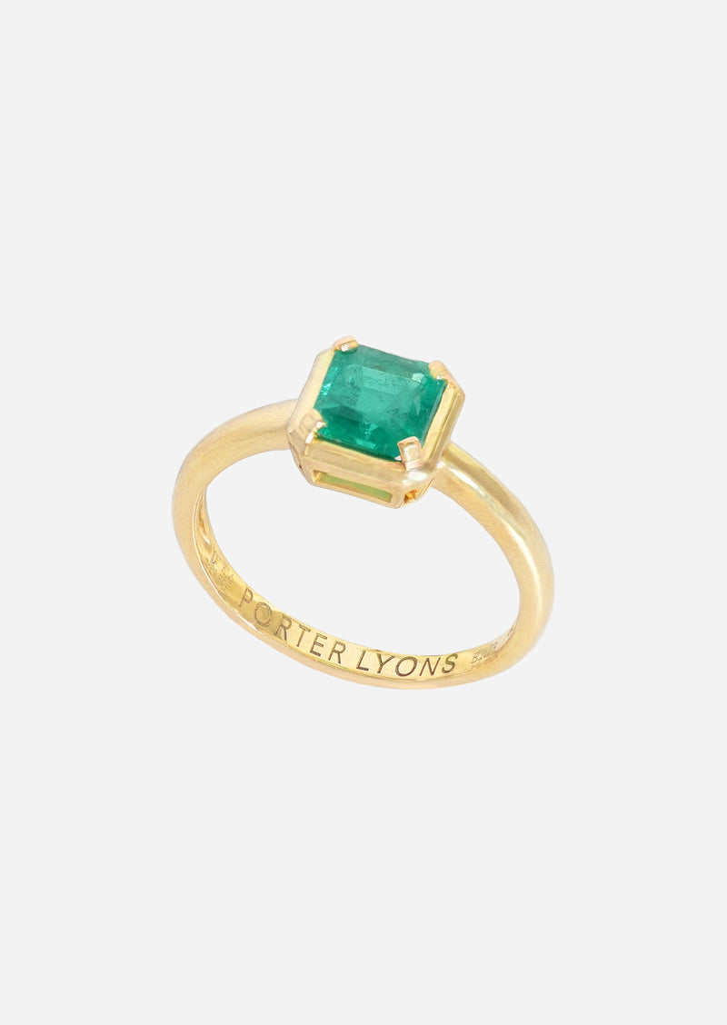 Asscher Emerald Ring