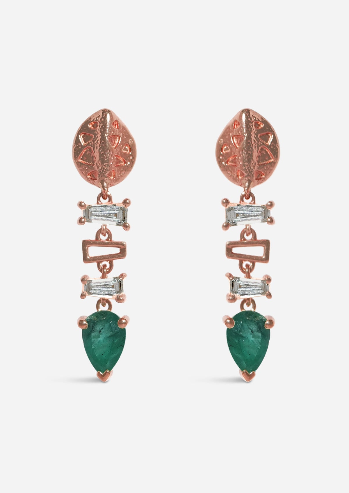 Backbone Baguette Earrings