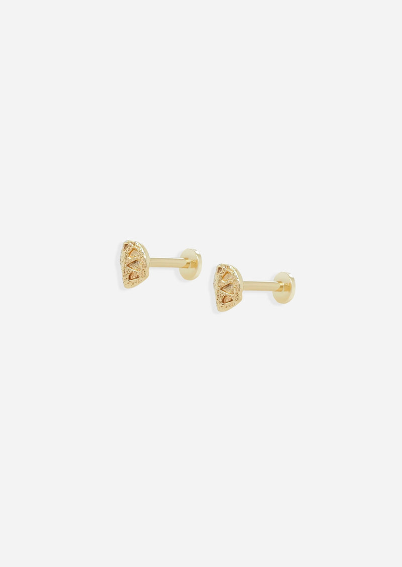 Backbone Threaded Flat Back Earring | Single