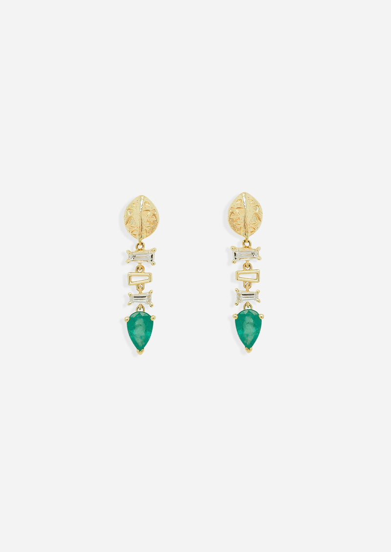 Backbone Baguette Earrings