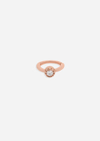 Bezel Set Diamond Clicker Hoop | Single
