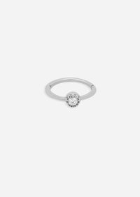 Bezel Set Diamond Clicker Hoop | Single