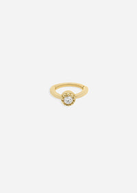 Bezel Set Diamond Clicker Hoop | Single