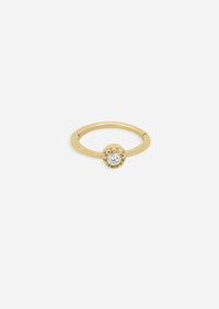 Bezel Set Diamond Clicker Hoop | Single