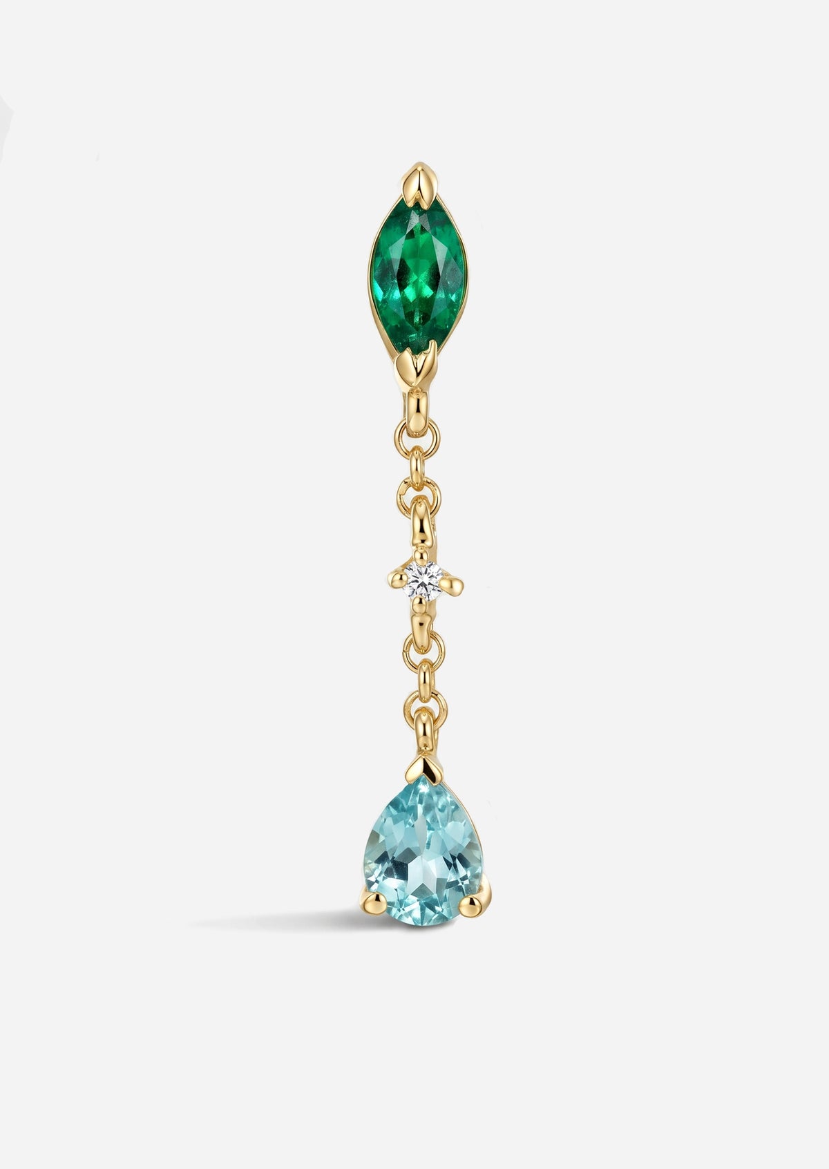 Blue Tear Earring